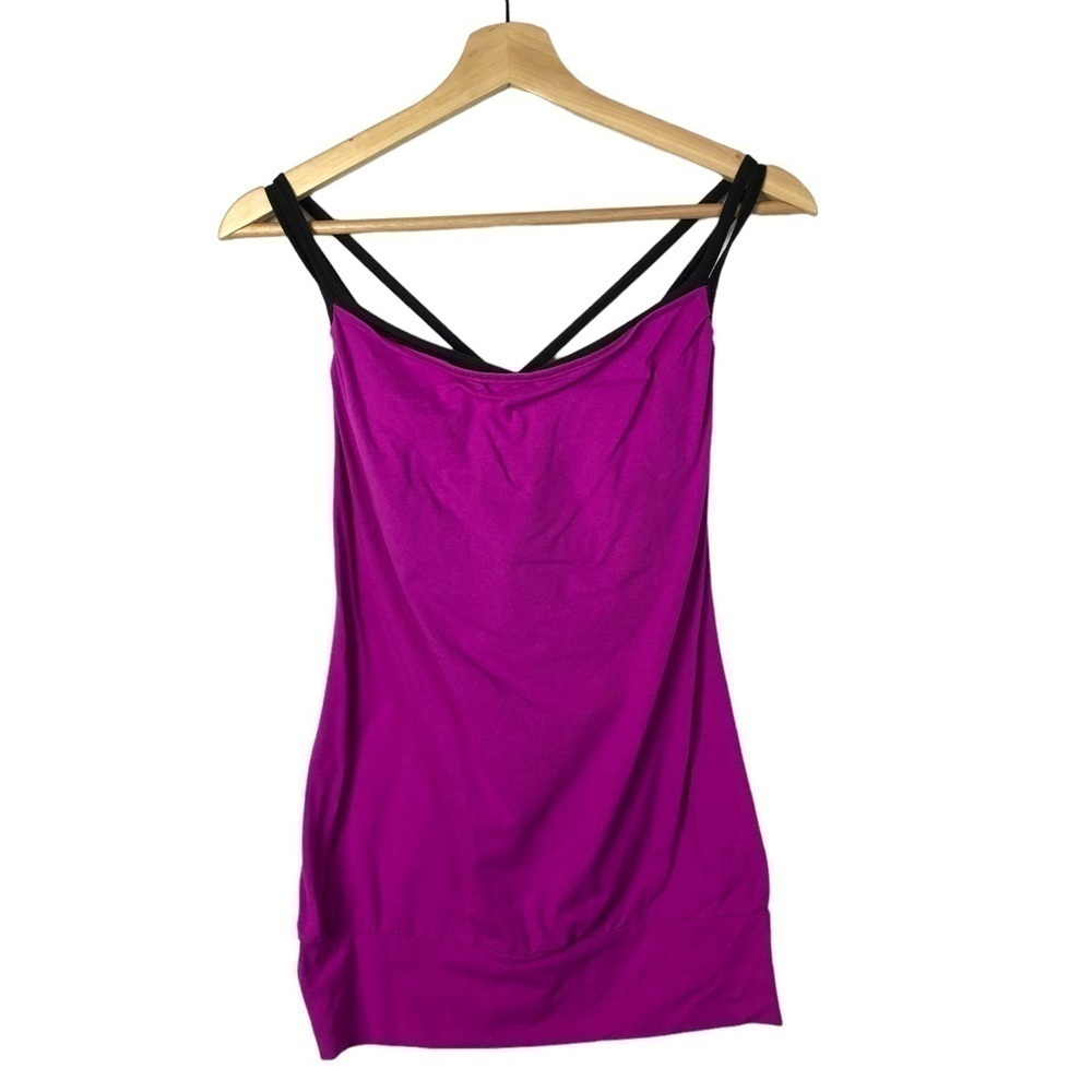 Lucy Activewear Fuchsia Pink 2‎ in 1 Athletic Tank Top M